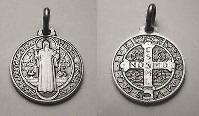St. Benedict Medal Sterling Silver (925) - 16mm - Italy