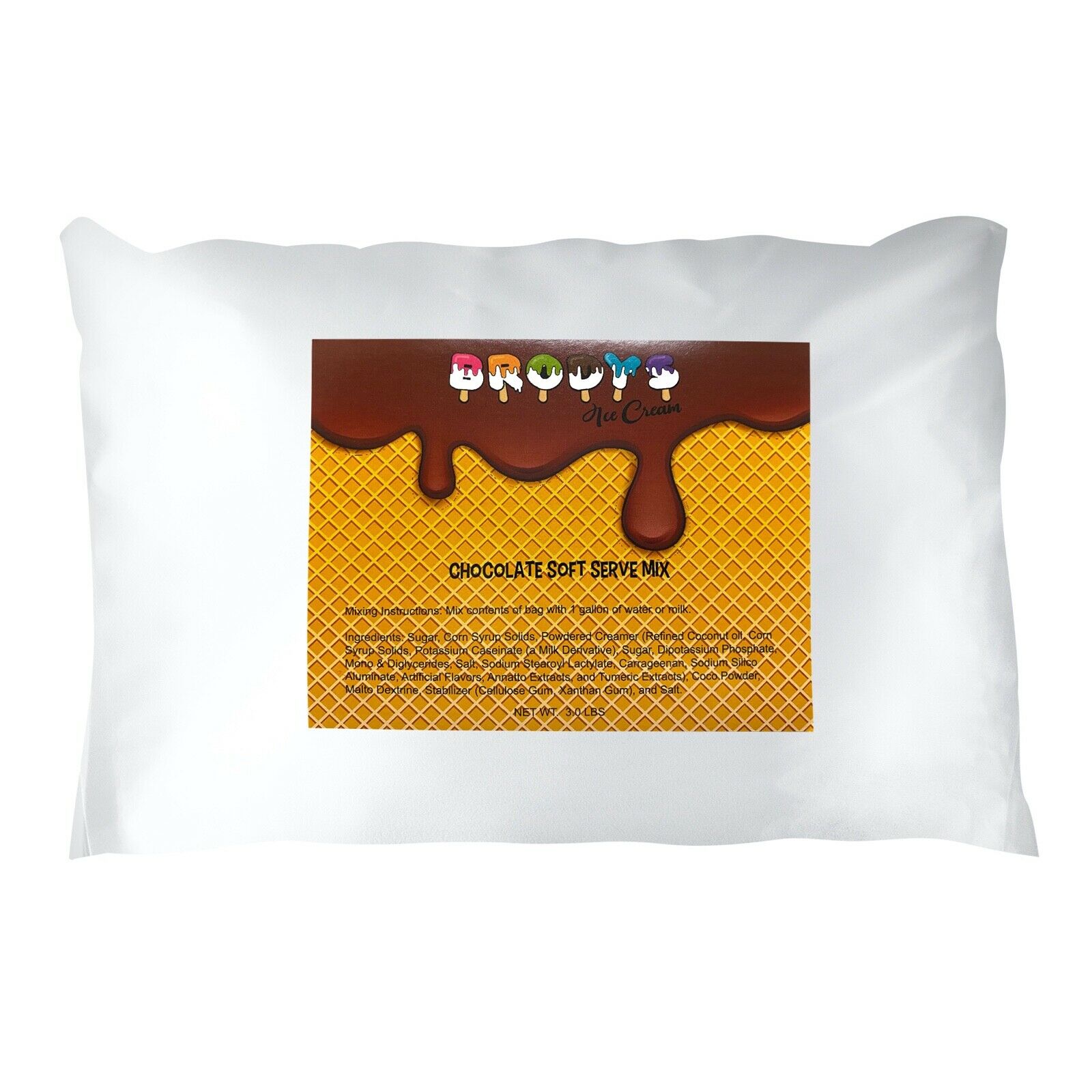 Brodys Soft Serve Mix, Chocolate, 3 lb Bag